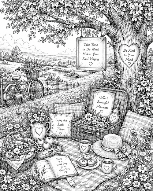Cozy Escapes Coloring Book